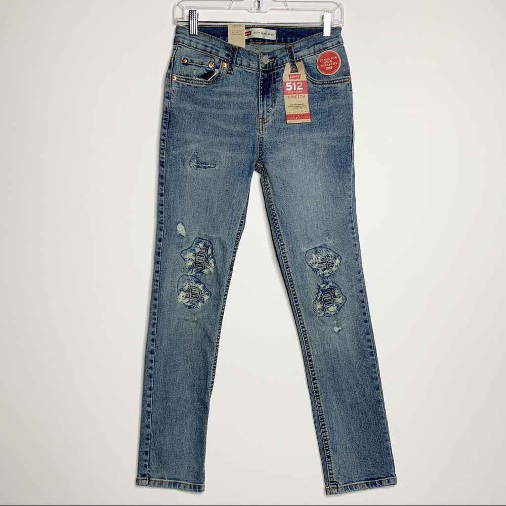 Levi’s 512 Boys Slim Destructed Stretch Jeans